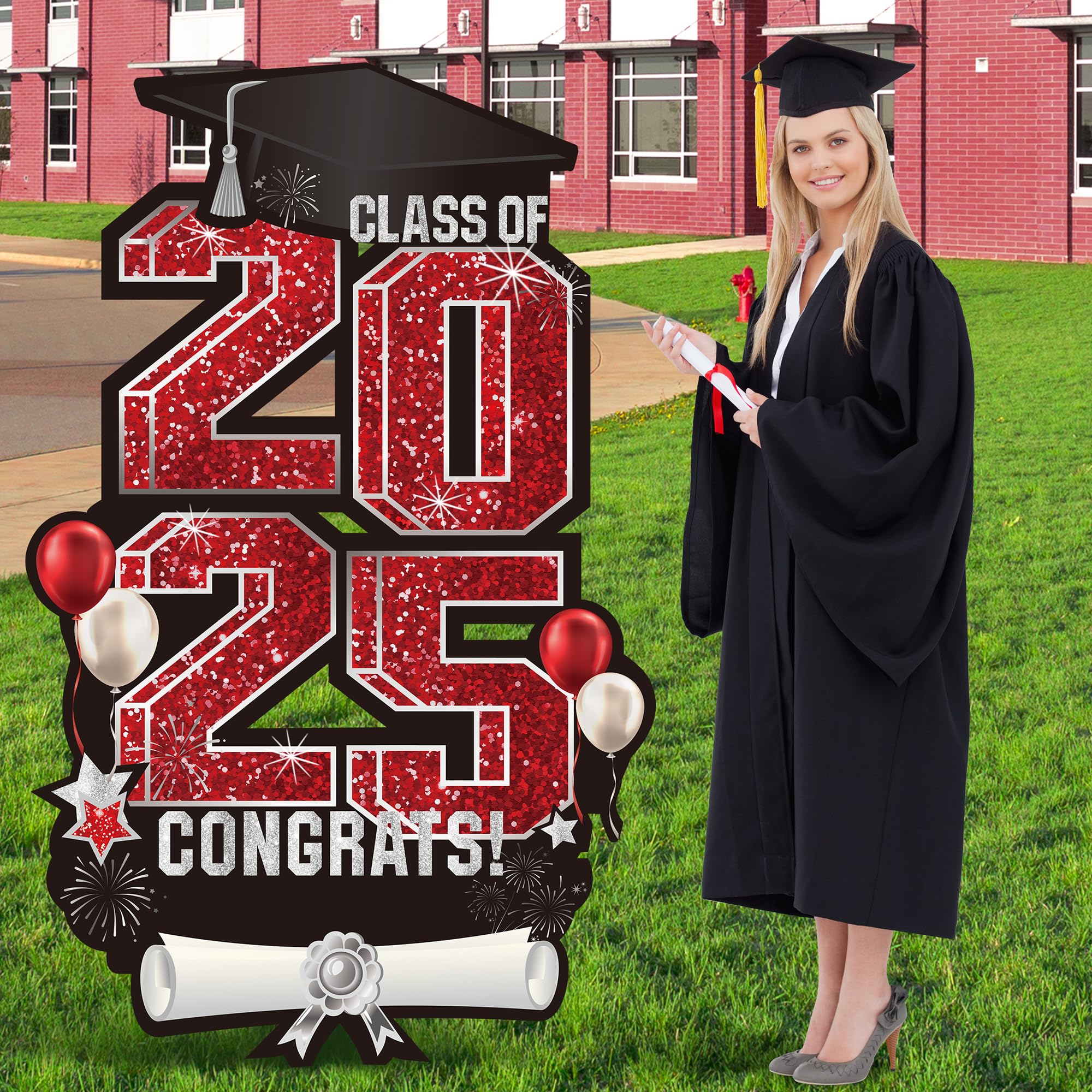 2025 Extra Large Graduation Yard Sign Congrats Grad Lawn Yard Decor