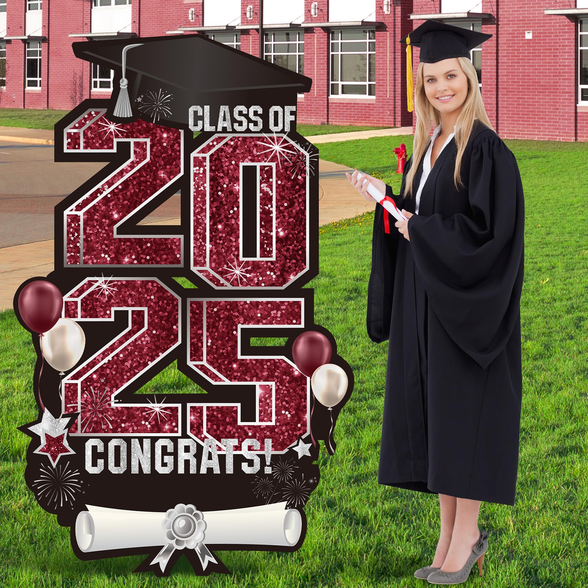 2025 Extra Large Graduation Yard Sign Congrats Grad Lawn Yard Decor