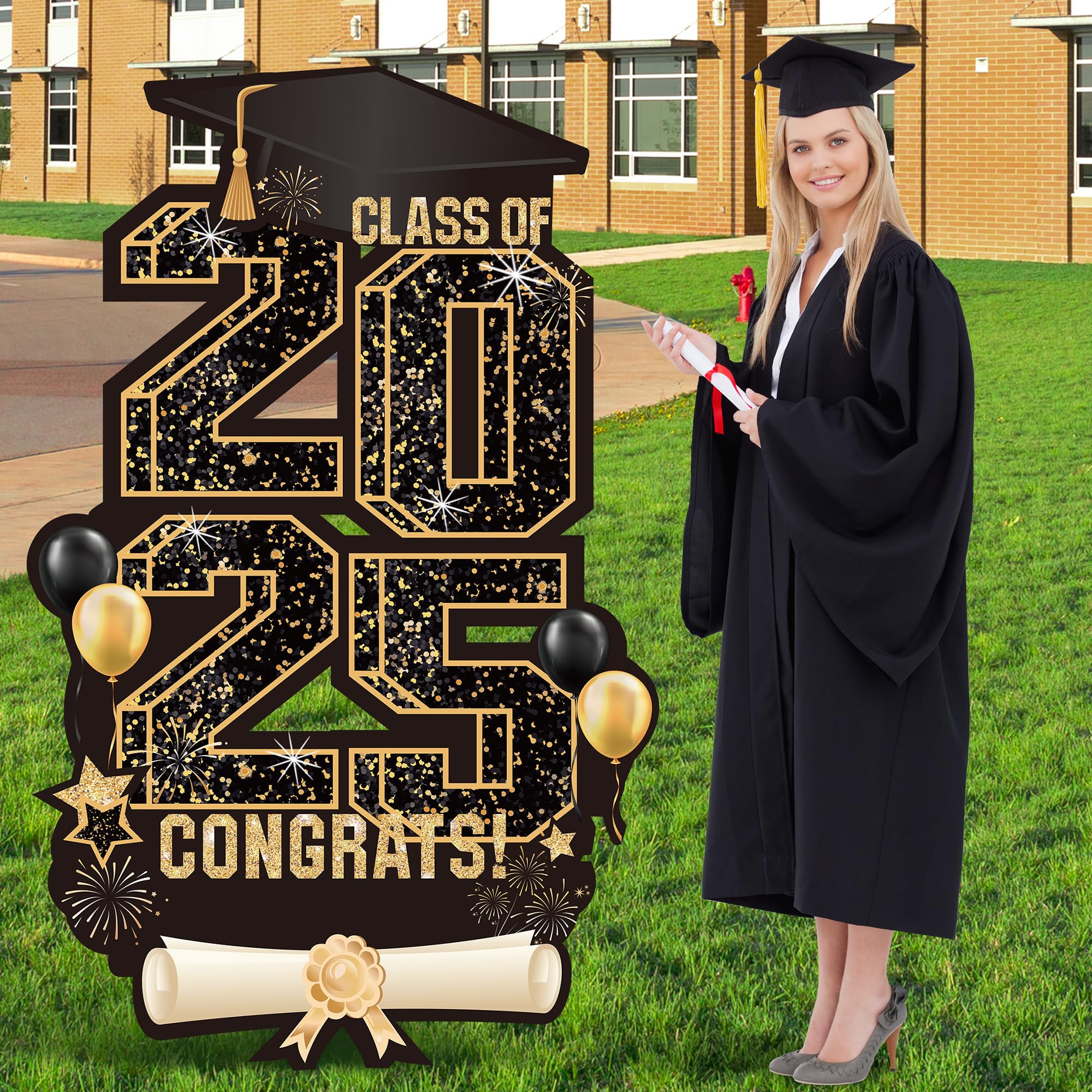 2025 Extra Large Graduation Yard Sign Congrats Grad Lawn Yard Decor