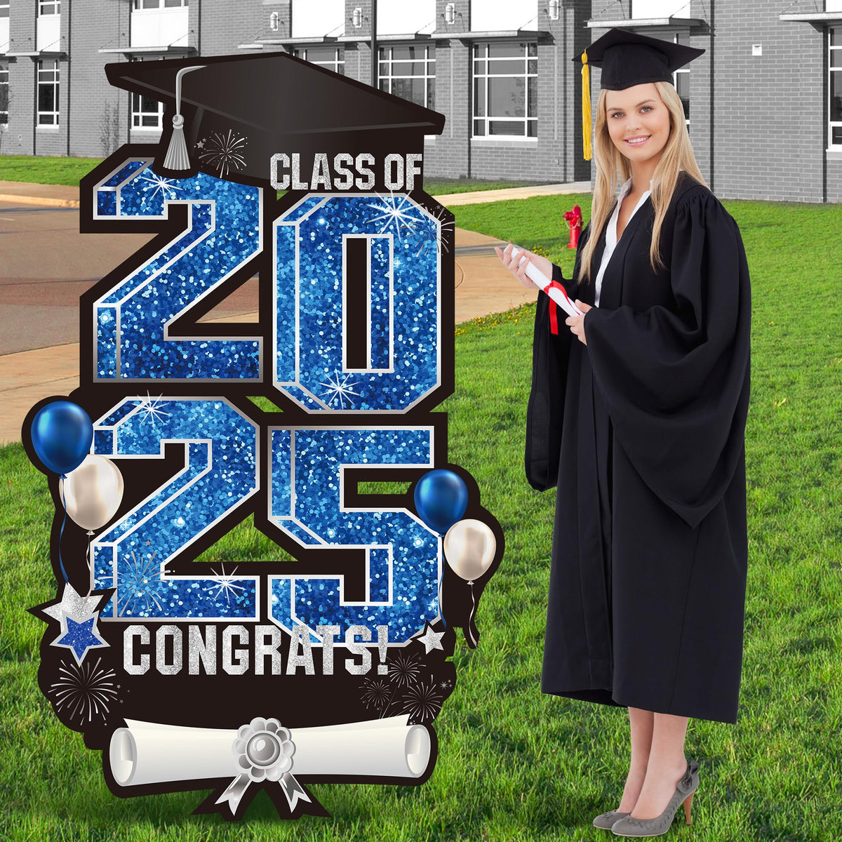 2025 Extra Large Graduation Yard Sign Congrats Grad Lawn Yard Decor ...