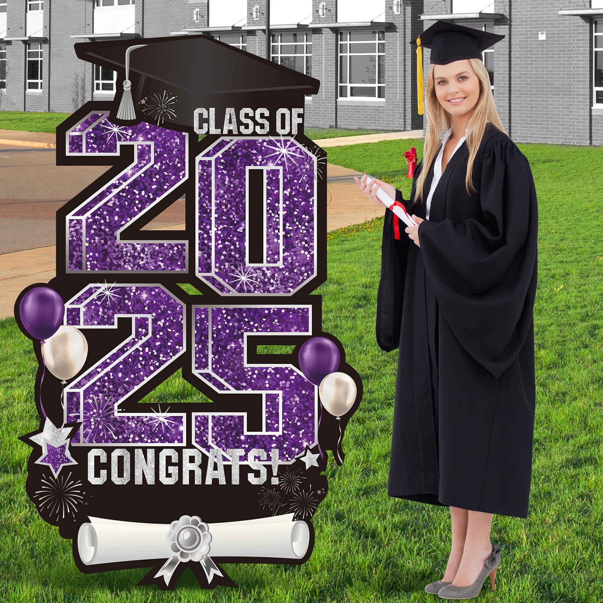 2025 Extra Large Graduation Yard Sign Congrats Grad Lawn Yard Decor